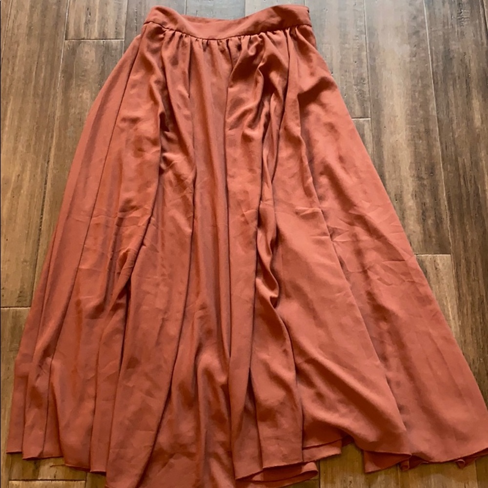 Rust Brown Maxi Skirt